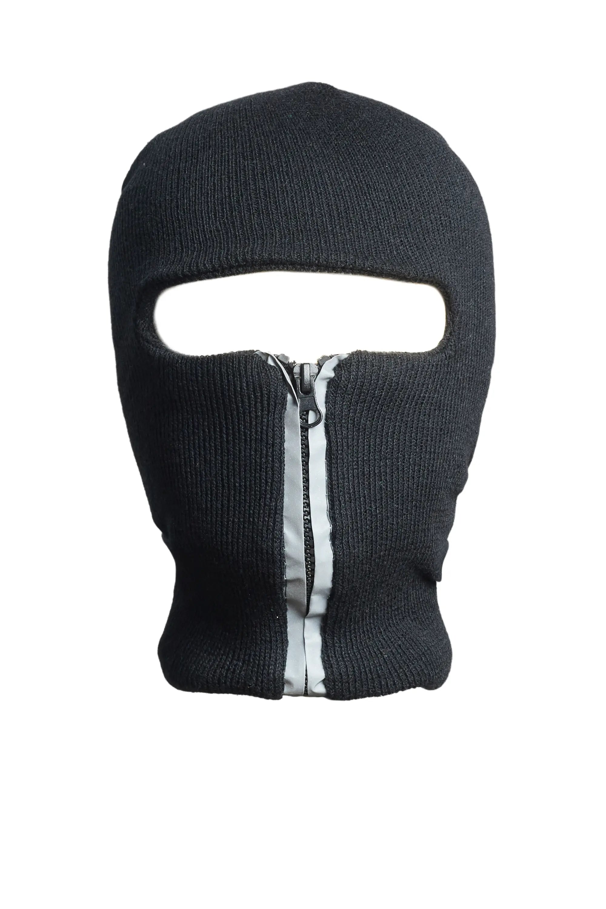 Anzel Black Zipper Ski Mask Sophisticated Men's French