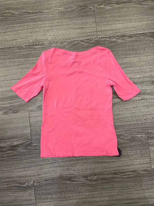 Top Short Sleeve By Charter Club In Pink, Size: S Monochromatic All