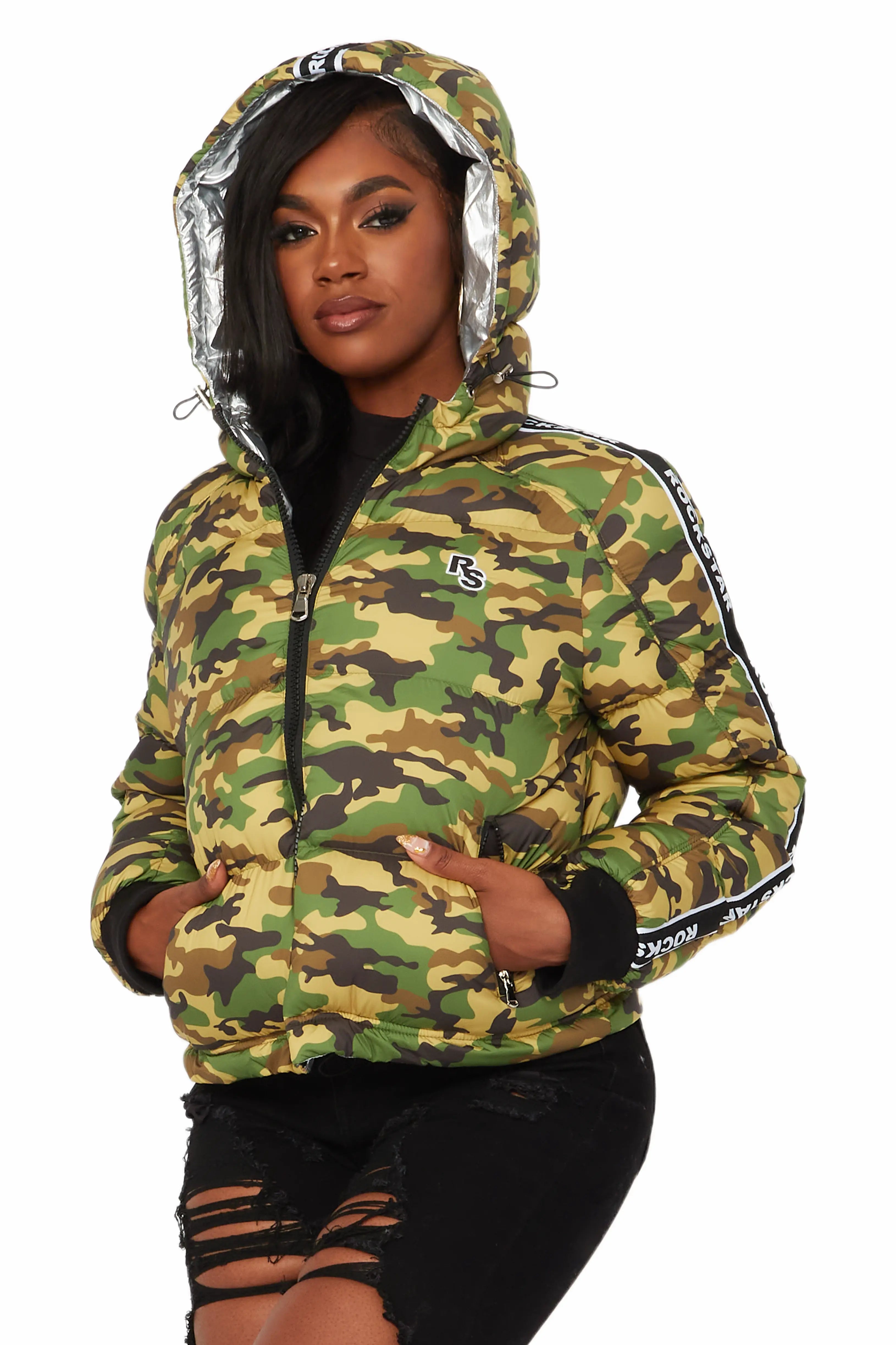 Jackey Camo Puffer Jacket Modern Men's Tech