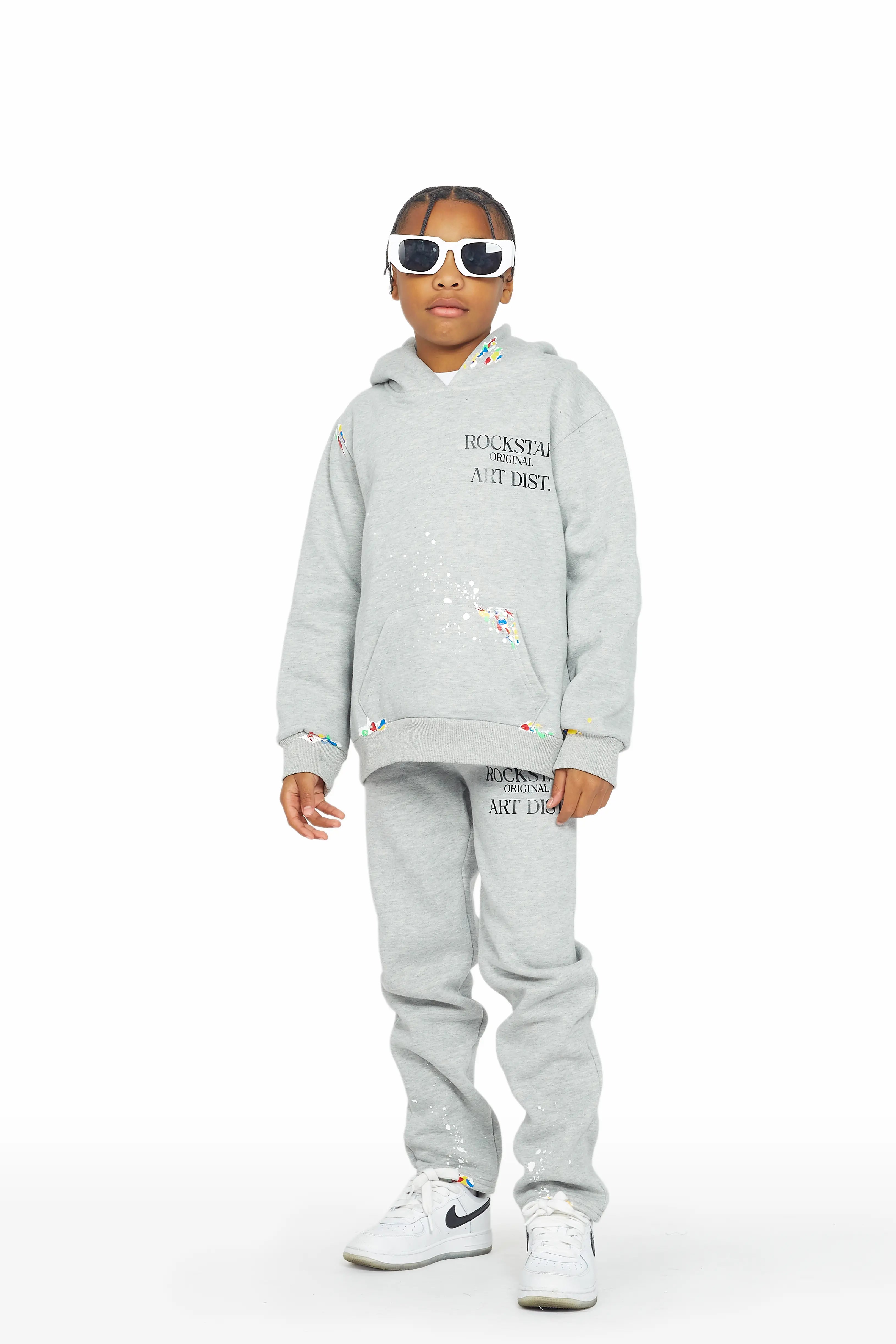 Boys Palmer Grey Hoodie Slim Fit Track Set Earthy Men's Sustainable 