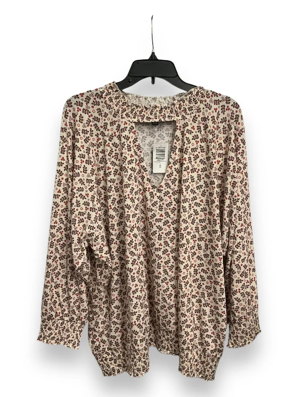 Top Long Sleeve By Torrid In Floral Print, Size: 4x Unique Men's Patch