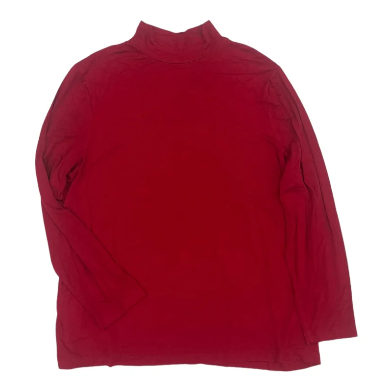 Top Ls By Chicos In Red, Size:2X Artistic Men's Hand