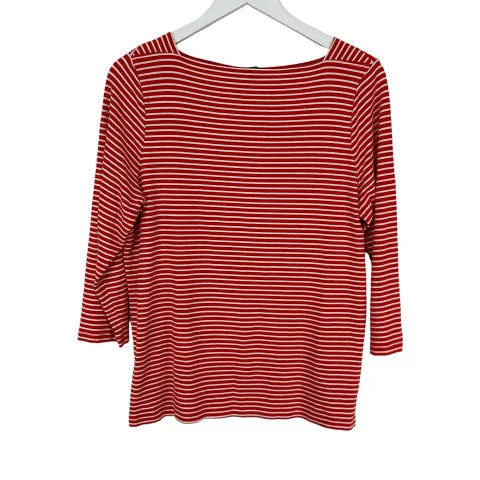 Top Long Sleeve Basic By Talbots In Red, Size: 1x Organic