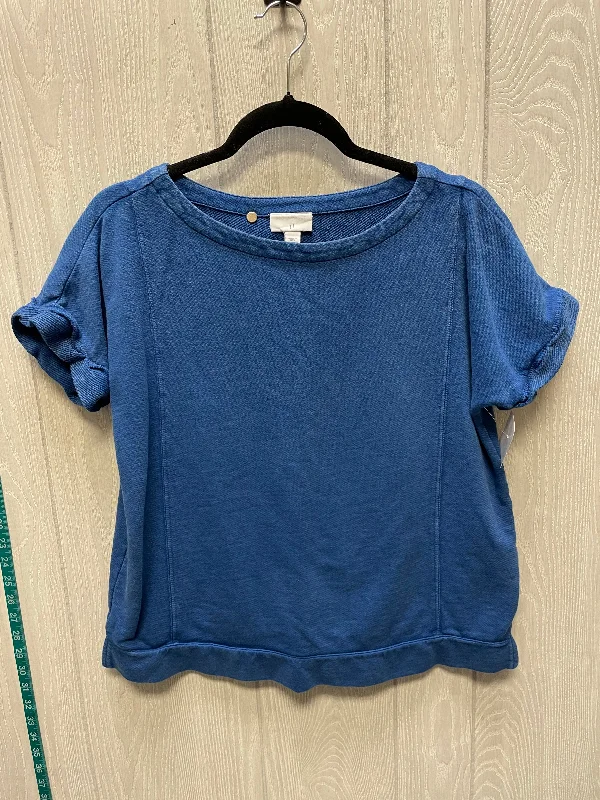 Top Short Sleeve By J. Jill In Blue, Size: S Trendy Men's Oversized