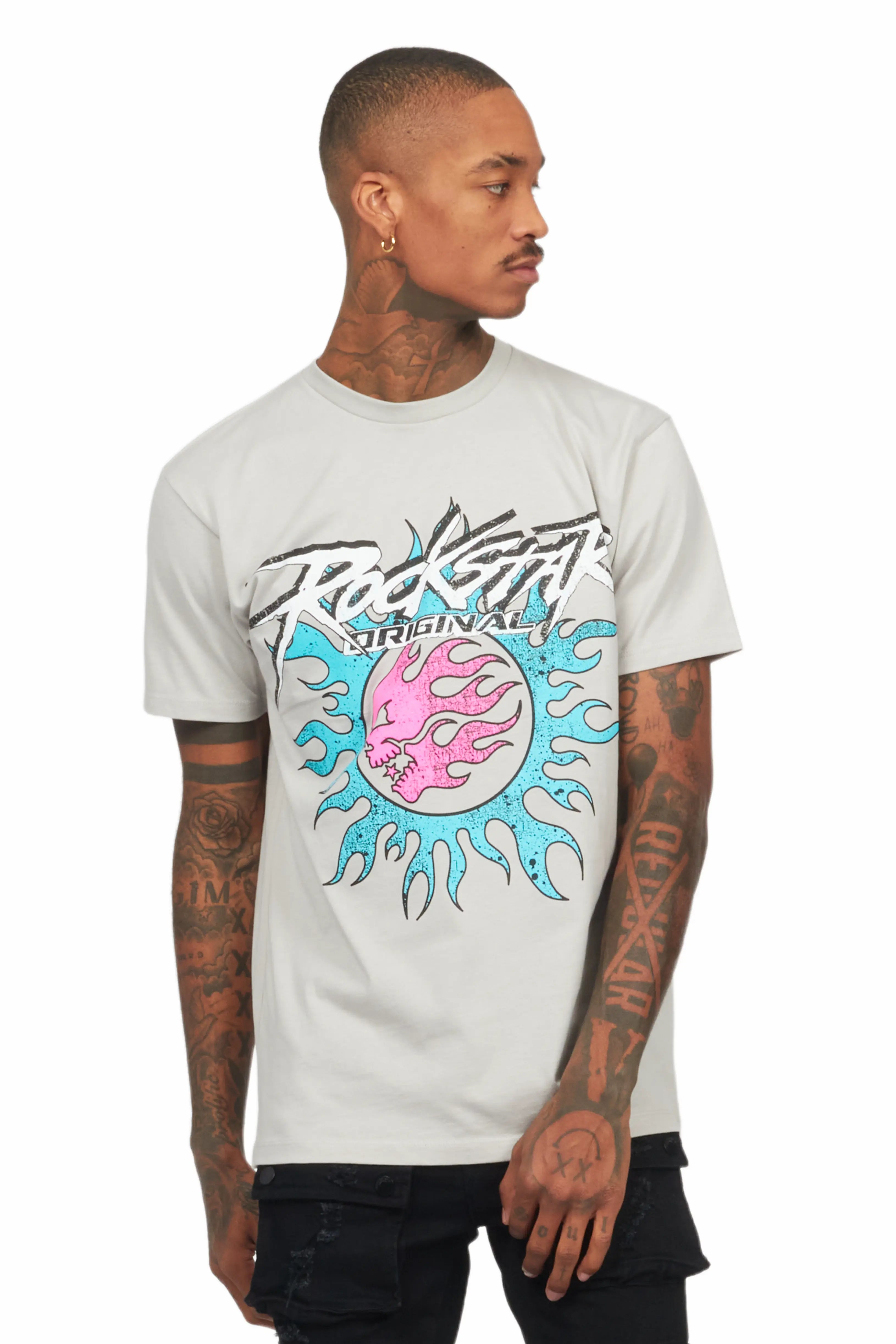 Dogwood Silver Graphic T-Shirt Refined Men's Classic 