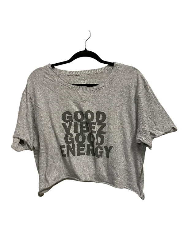 Top Short Sleeve By Aerie In Grey, Size: M Streetwear Style