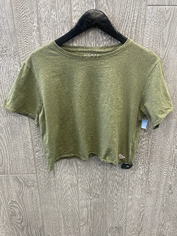 Top Short Sleeve By Guess In Green, Size: L Dapper Men's 1920S