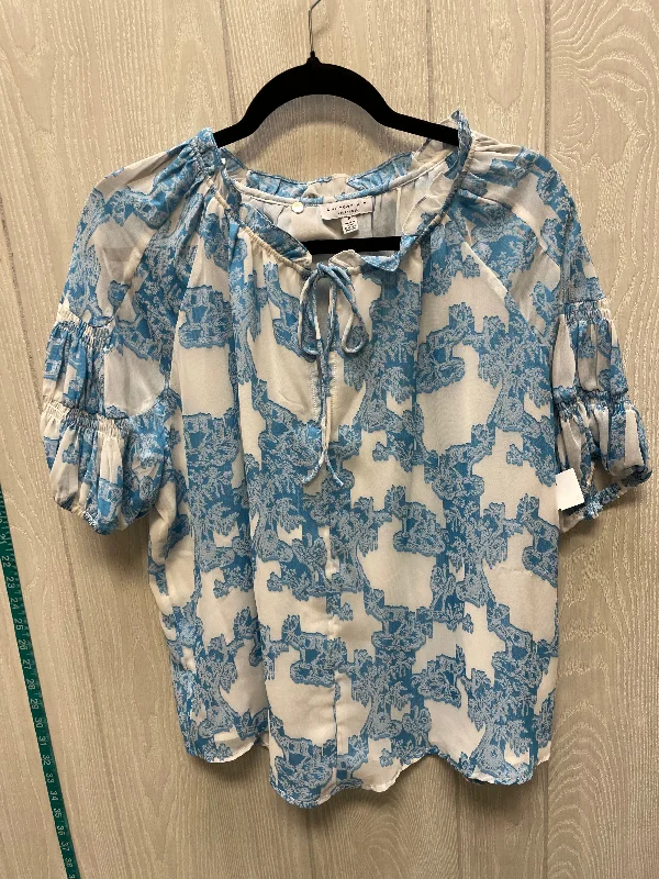 Top Short Sleeve By Current Air In Floral Print, Size: S Polished Men's Silk