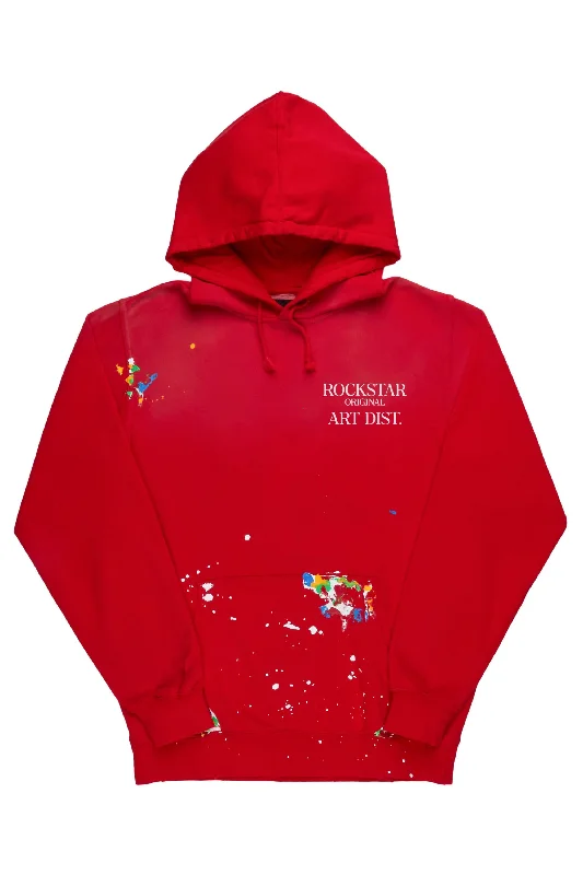 Make It Rain Red Oversized Hoodie Tailored