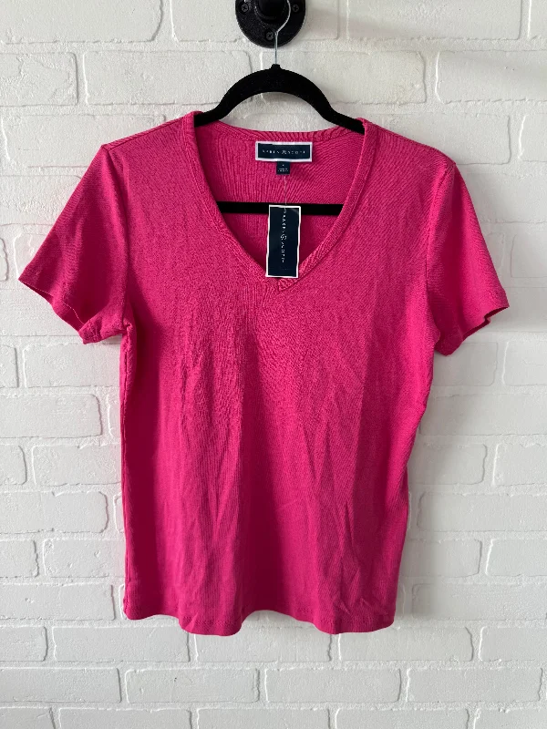 Top Short Sleeve Basic By Karen Scott In Pink, Size: S Earthy Men's Hemp