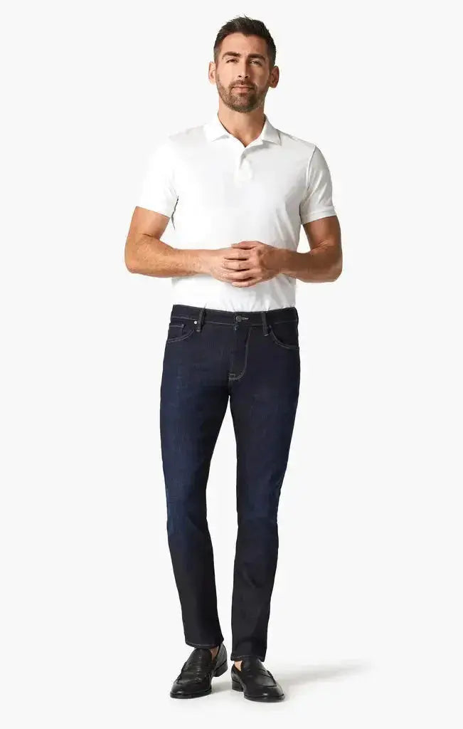 34 HERITAGE | Cool Slim Leg Pants | Rinse Brushed Soft Trendy Men's Bucket