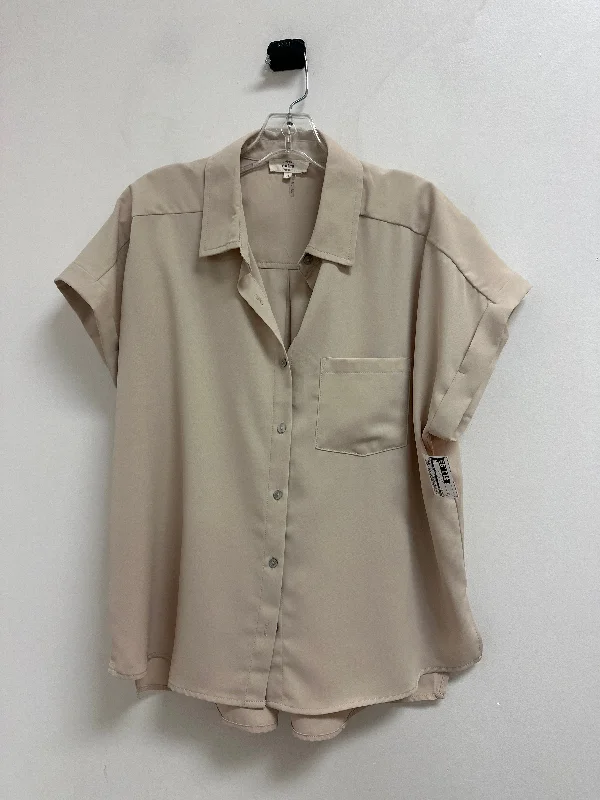 Top Short Sleeve By Entro In Tan, Size: S Earthy Men's Hemp