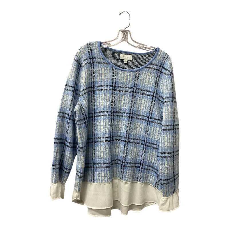 Top Ls By Elle In Blue, Size:Xxl Organic