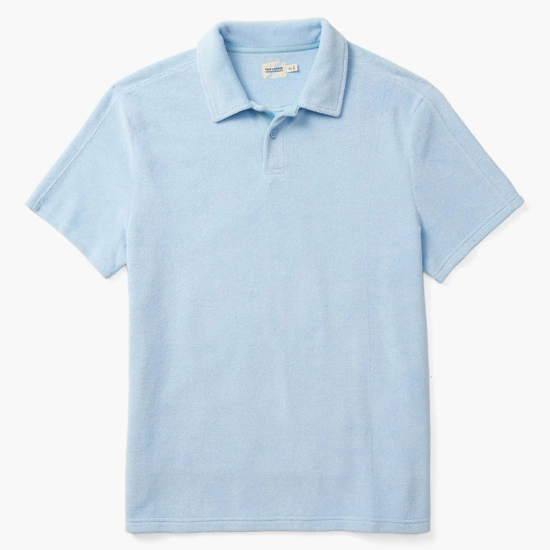 RAVELLO TERRY POLO - LIGHT BLUE Refined Men's Velvet