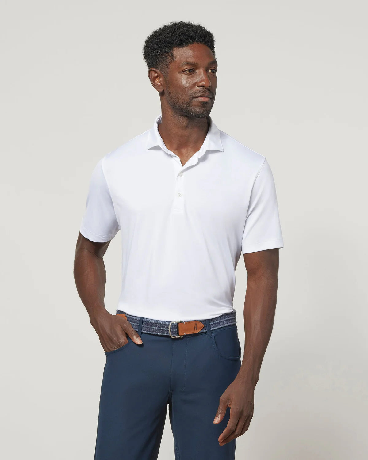 BIRDIE PERFORMANCE POLO - WHITE Bold Men's Animal