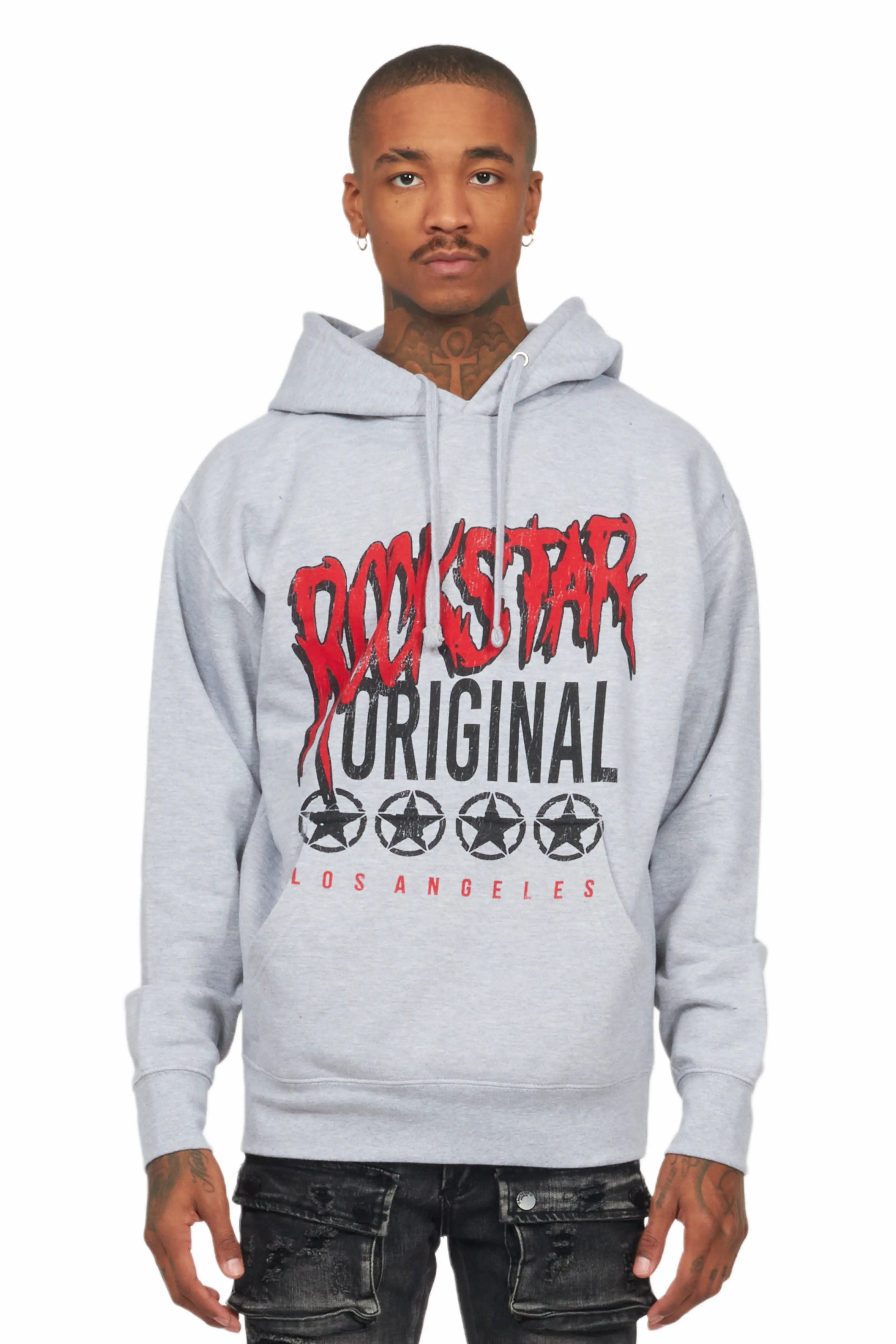 Wizzurd Grey Graphic Hoodie Tailored