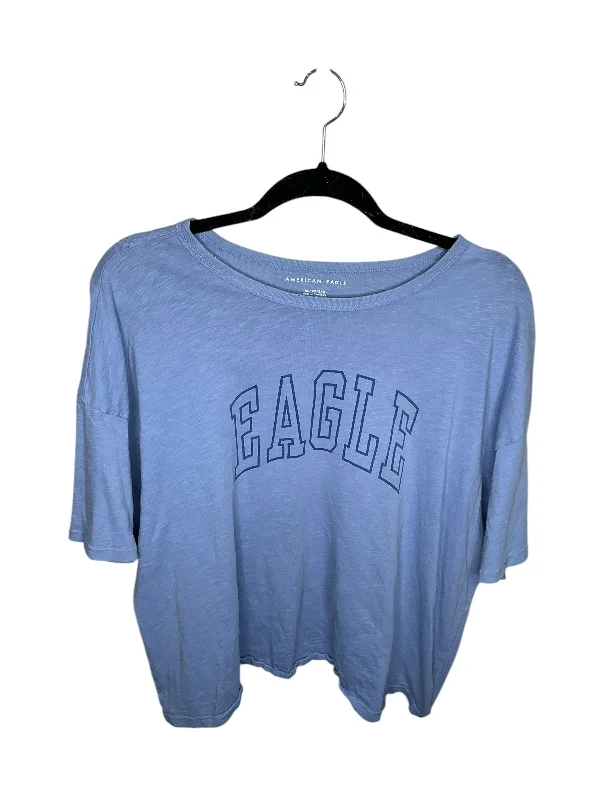 Top Short Sleeve By American Eagle In Blue, Size: Xl Monochromatic Office Style