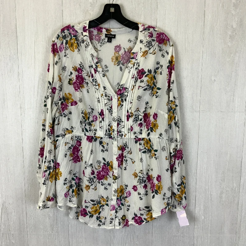 Top Long Sleeve By Torrid In Floral Print, Size: 2x Practical Men's Quick