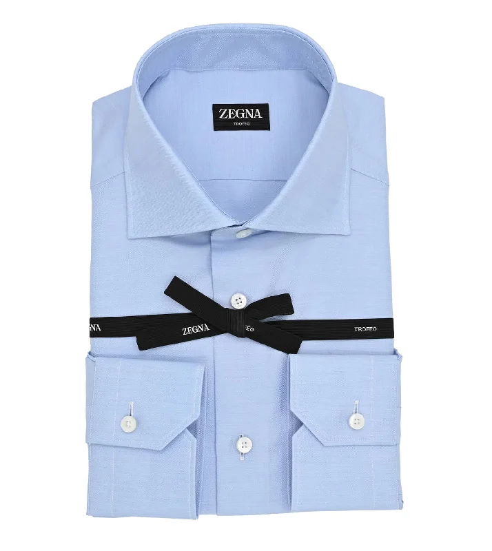 ZEGNA Light Blue Trofeo Dress Shirt Hip Men's Urban