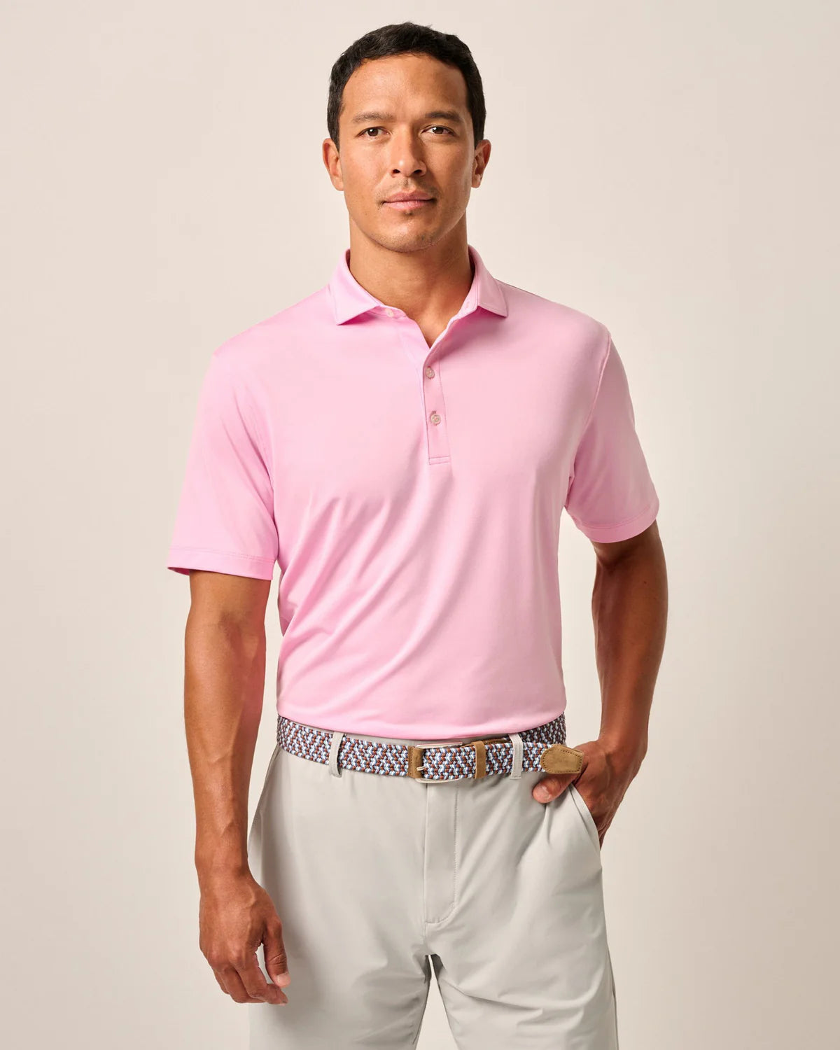 BIRDIE PERFORMANCE POLO - PINK Sporty Men's Tennis