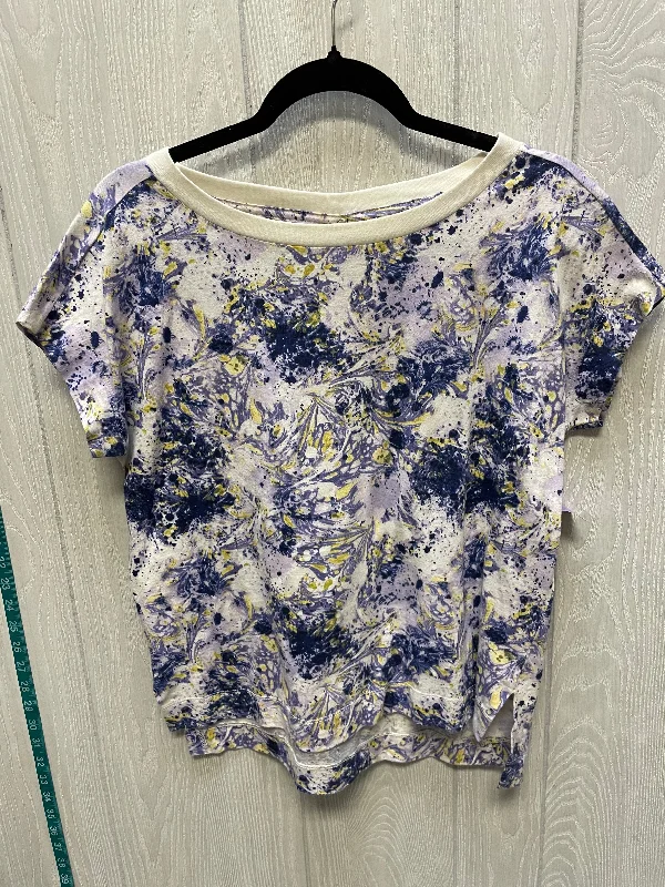 Top Short Sleeve By Anthropologie In Floral Print, Size: S Refined Men's Velvet