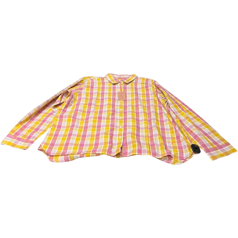 Top Long Sleeve By Evys Tree In Pink & Yellow, Size: 2x Sporty Men's Tennis