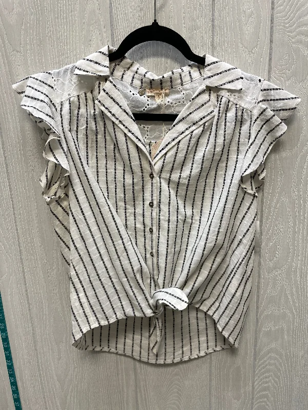 Top Short Sleeve By Hem & Thread In Striped Pattern, Size: S Cool Men's Distressed