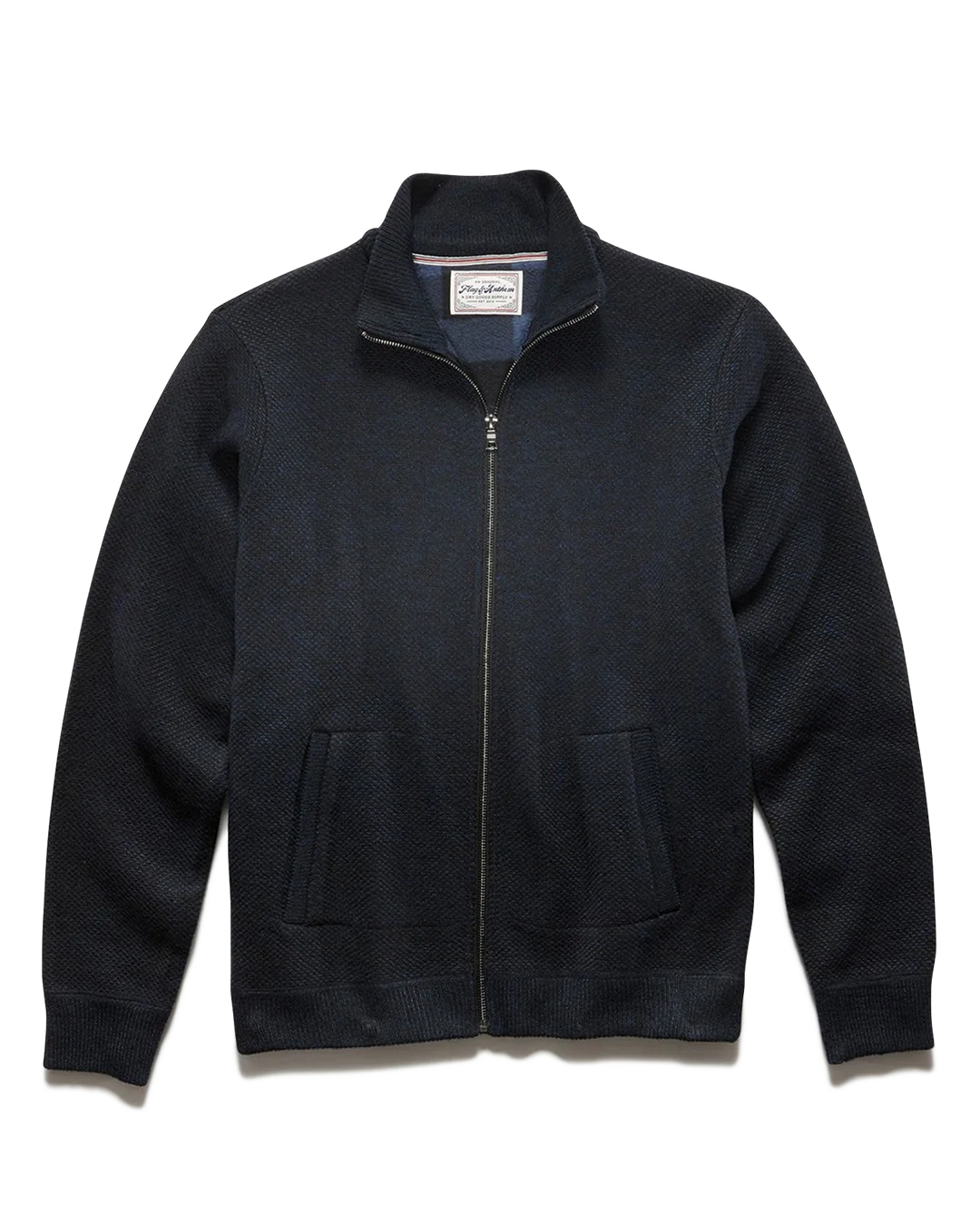 FULL ZIP SWEATER - NAVY Bold Men's Statement