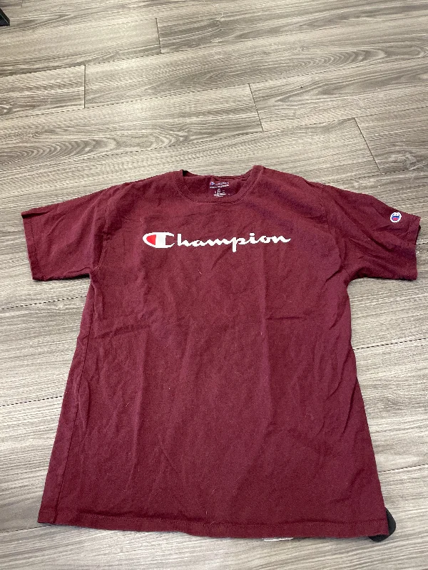 Top Short Sleeve By Champion In Maroon, Size: M Tough Men's Military