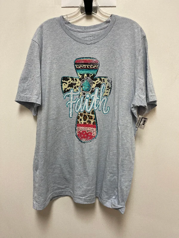 Top Short Sleeve By Lulu In Blue, Size: Xl Casual Men's Japanese 