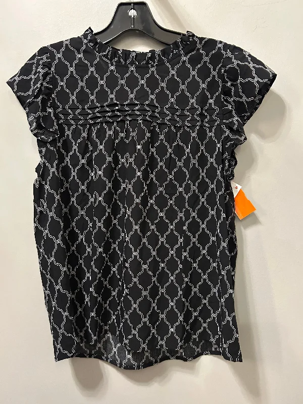 Top Short Sleeve By Loft In Black & White, Size: S Vacation