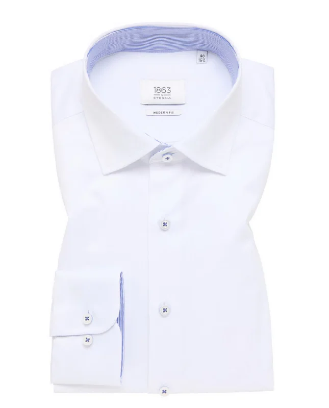 LUXURY SLIM FIT DRESS SHIRT 32/33 - WHITE/B Sophisticated Men's French