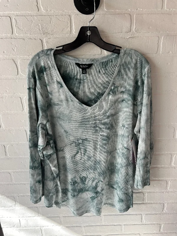 Top Long Sleeve By Simply Vera In Green, Size: Xxl Bohemian Men's Free