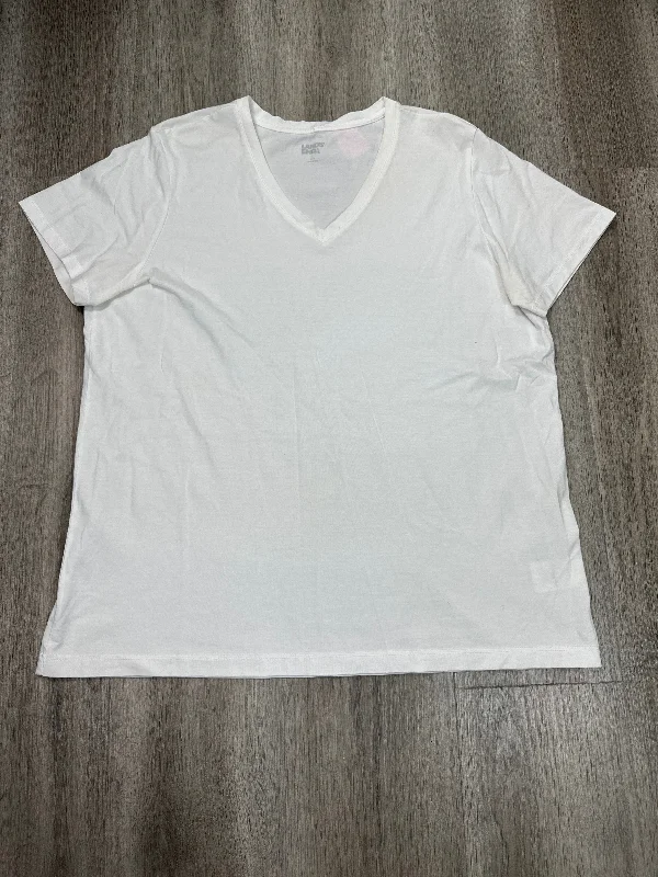 Top Short Sleeve Basic By Lands End In White, Size: L Bold Men's Statement