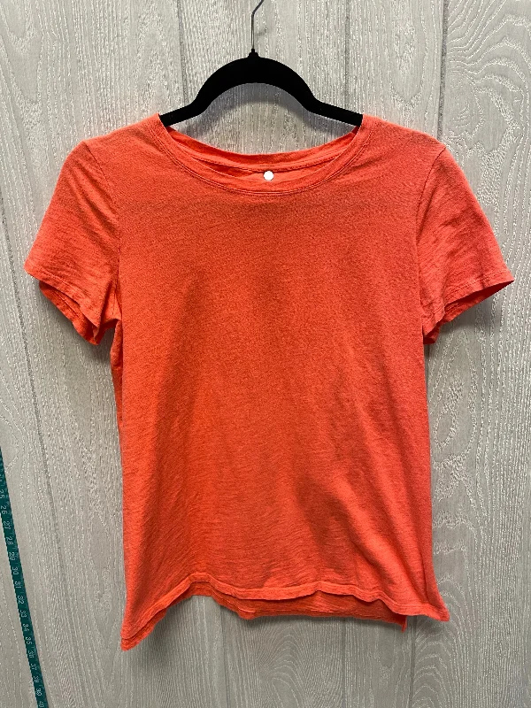 Top Short Sleeve Basic By Eileen Fisher In Orange, Size: S Organic