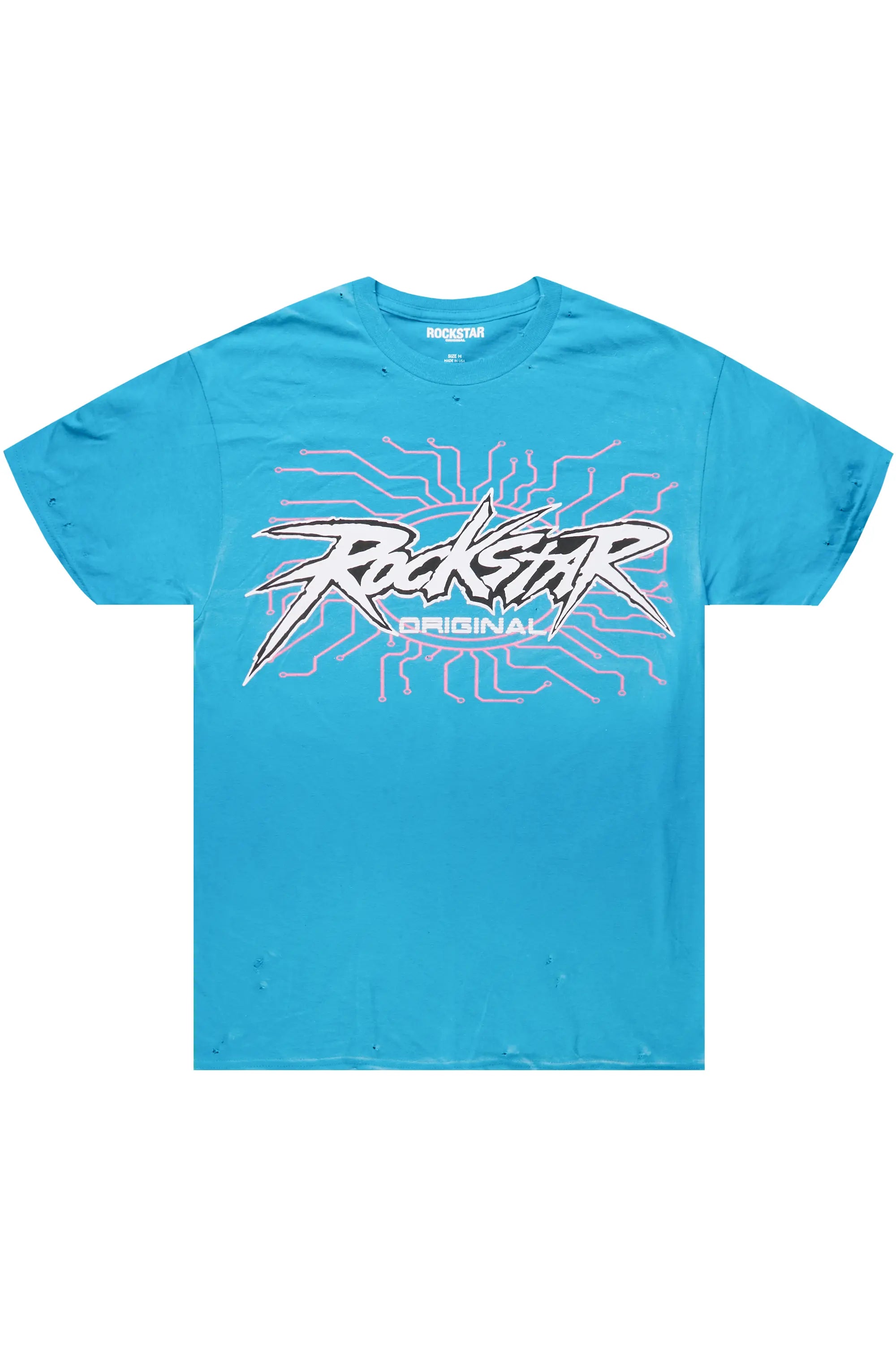 Race Teal Graphic T-Shirt Monochromatic All