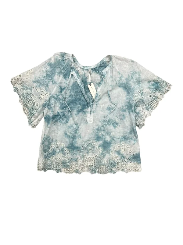 Top Short Sleeve By Anthropologie In Blue & White, Size: Xs Refined Men's Classic 