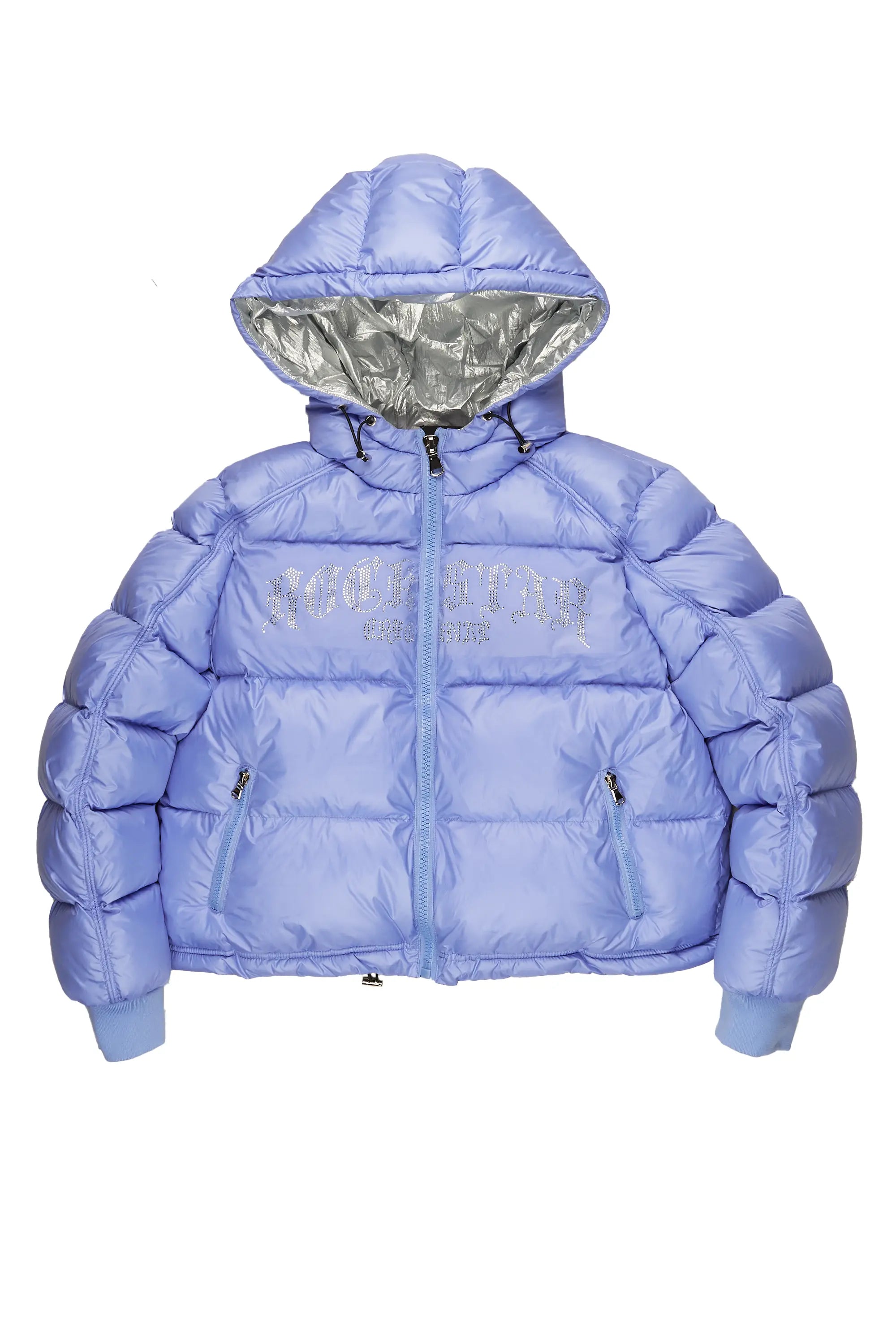 Rose Iridescent Puffer Jacket Business