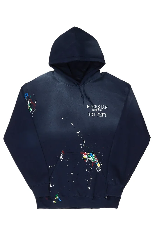 Make It Rain Navy Oversized Hoodie Street