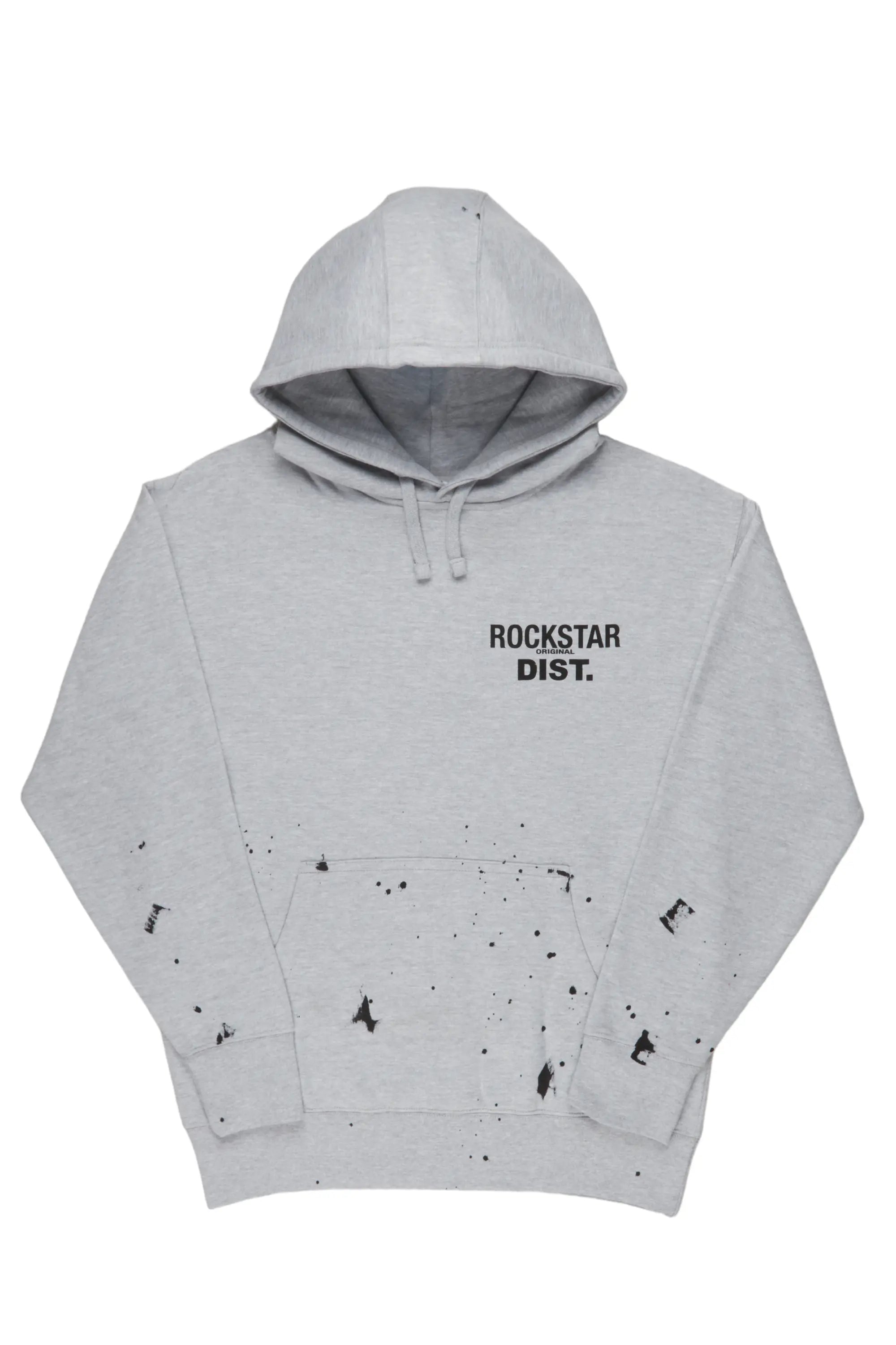 Raffer Heather Grey Graphic Hoodie Rugged Men's Outdoor 