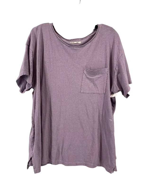 Top Short Sleeve Basic By Madewell In Purple, Size: L Cozy Men's Sherpa