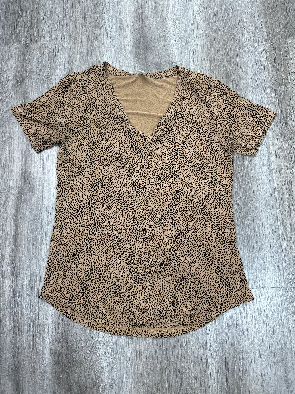 Top Short Sleeve By Old Navy In Tan, Size: Xs Beach