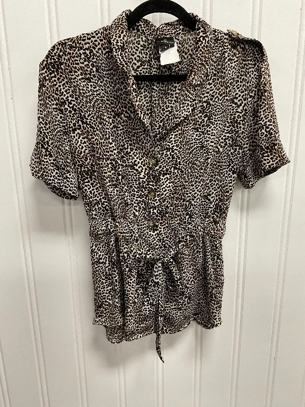 Top Short Sleeve By Worthington In Animal Print, Size: S Trendy Men's Bucket