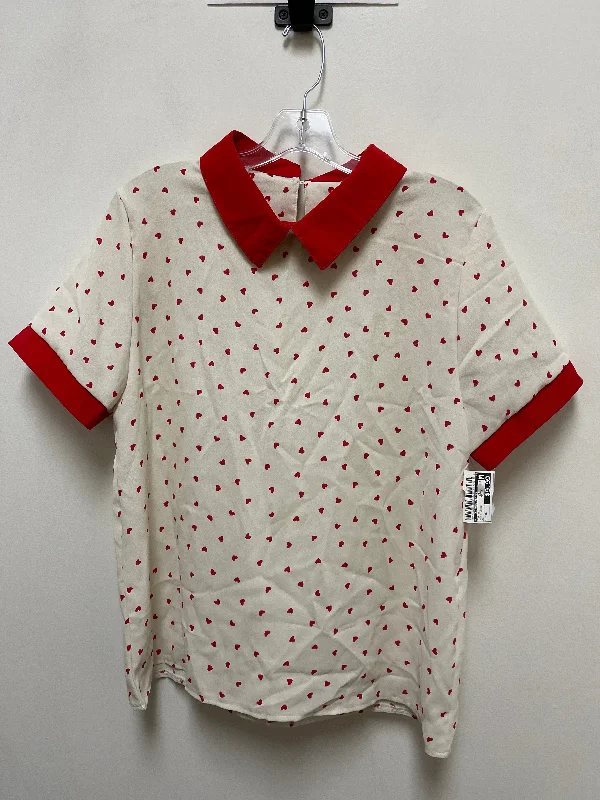 Top Short Sleeve By Clothes Mentor In Red & White, Size: Xl Traditional Men's Country