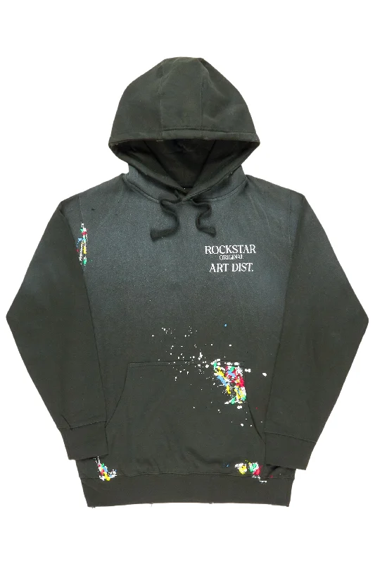 Make It Rain Dark Green Oversized Hoodie Dapper Men's 1920S