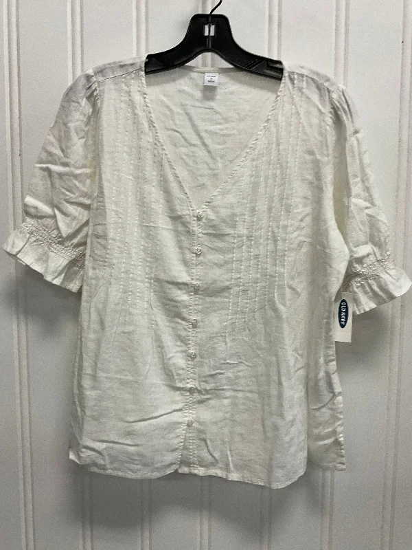 Top Short Sleeve By Old Navy In White, Size: M Classic Men's Pin