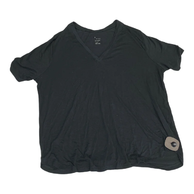 Top Short Sleeve Basic By A New Day In Black, Size: L Dapper Men's Bow