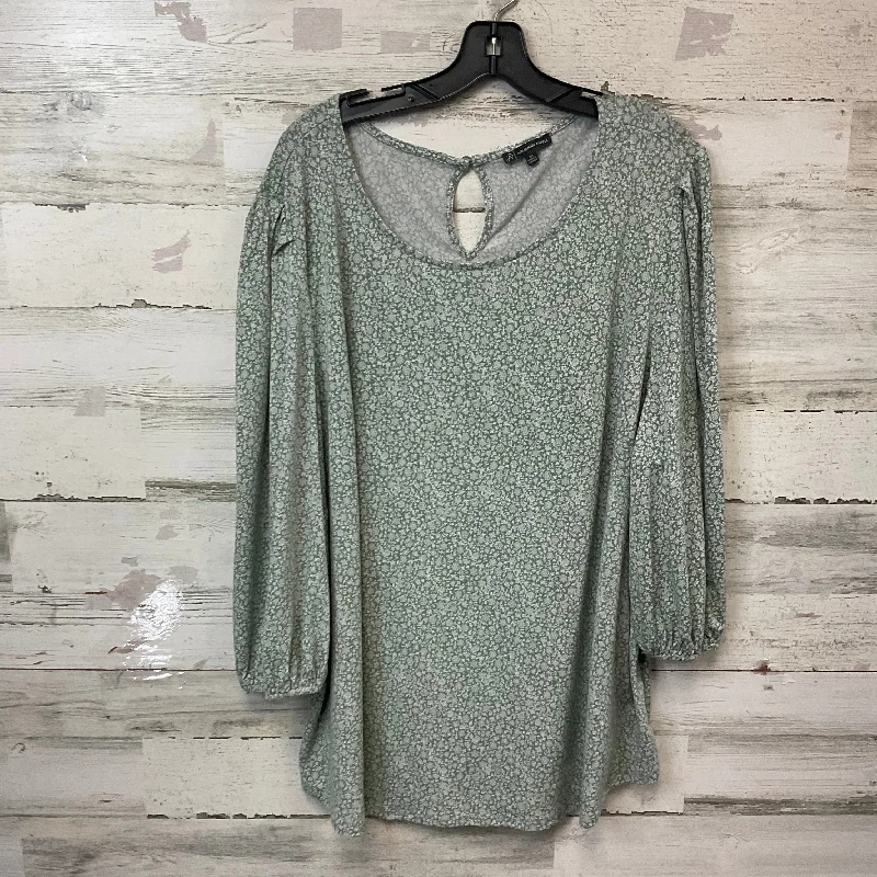 Top 3/4 Sleeve By Adrianna Papell In Green, Size: 3x Street