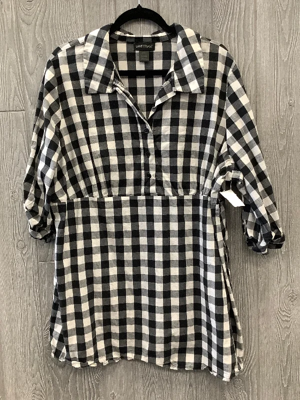 Top 3/4 Sleeve By Lane Bryant In Plaid Pattern, Size: 3x Lumberjack