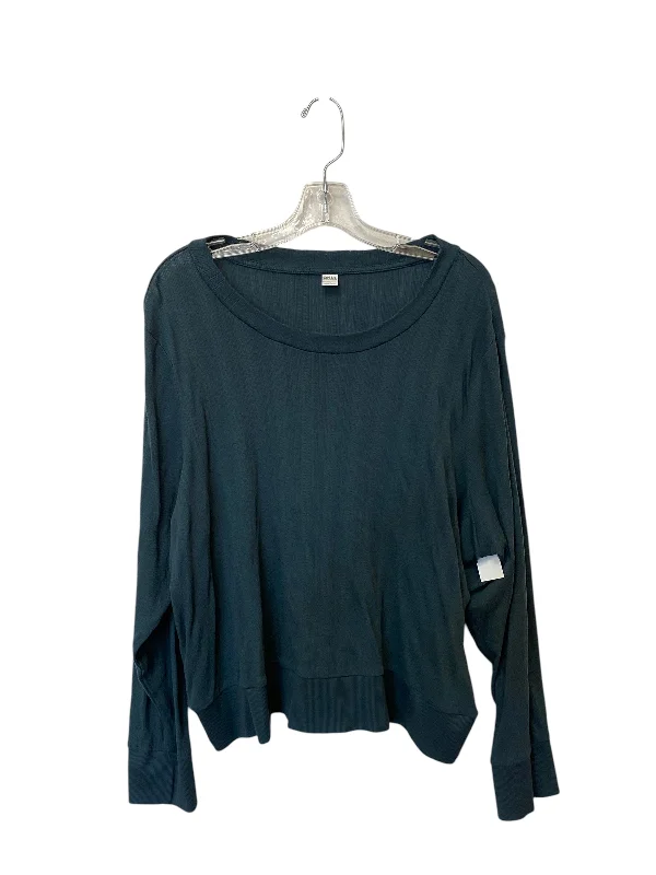 Top Long Sleeve By Old Navy In Green, Size: 2x Laid